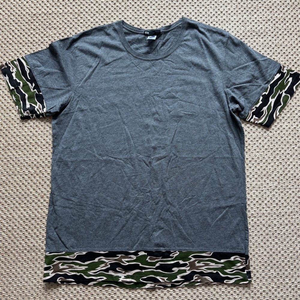 Dope TShirt XXL Gray Camo Trim
Cotton SS Tunic Casual Weekend Unisex Leisure NEW
